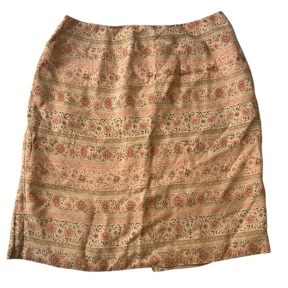 Talbots Multicolor Floral Print Silk Mini Skirt Size 10 - Picture 1 of 8